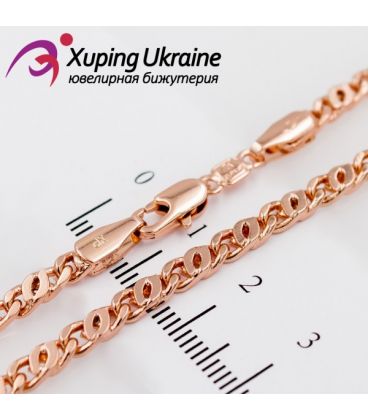 Цепочка позолота "скрепка" (част.), 0,3/60 см