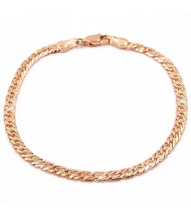 Браслет позолота плетение "двойной ромб" 0,4/18см 