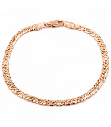 Браслет позолота плетіння "подвійний ромб" 0,4/18,5см