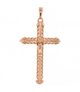 Підвіска позолота Хрестик тонкий з розп'яттям 3,4 см