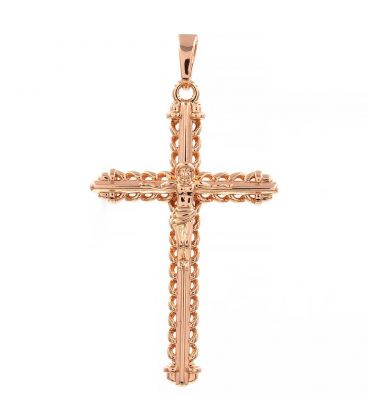 Підвіска позолота Хрестик тонкий з розп'яттям 3,4 см