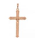 Подвеска позолота Крестик тонкий с распятием 3,4 см