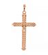 Подвеска позолота Крестик тонкий с распятием 3,4 см