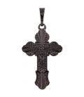 Підвіска чорний родій Хрестик із розп'яттям, 2,7 см