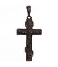 Підвіска чорний родій Хрестик з розп'яттям, 2,5 см (0,4 шир.)
