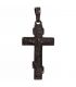 Підвіска чорний родій Хрестик з розп'яттям, 2,5 см (0,4 шир.)