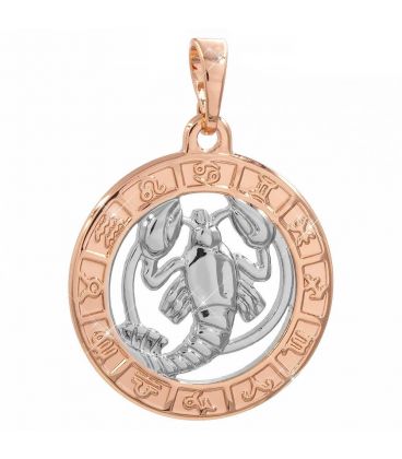 Кулон знак зодіаку, двокольоровий (Рак)