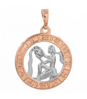 Кулон знак зодиака, двухцветный (Водолей)