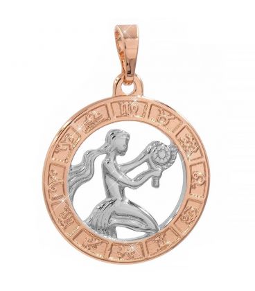Кулон знак зодиака, двухцветный (Дева)