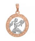 Кулон знак зодіаку, двокольоровий (Діва)