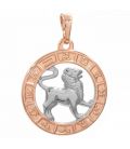 Кулон знак зодіаку, двокольоровий (Лев)