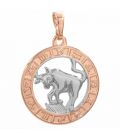 Кулон знак зодіаку, двокольоровий (Телець)