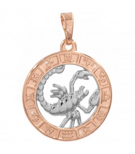 Кулон зодіаку знак, двокольоровий (Скорпіон)