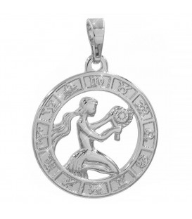 Подвеска родиум без камней "Дева"