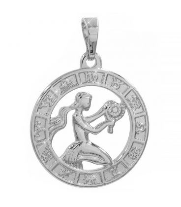 Подвеска родиум без камней "Дева"