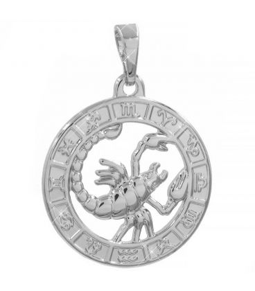 Підвіска родіум без каміння "Скорпіон"