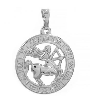 Подвеска родиум без камней "Стрелец"