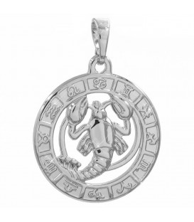 Подвеска родиум без камней "Рак"