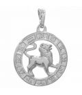 Підвіска родіум без каміння "Лев"