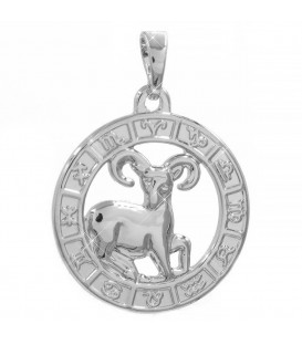 Подвеска родиум без камней "Овен"