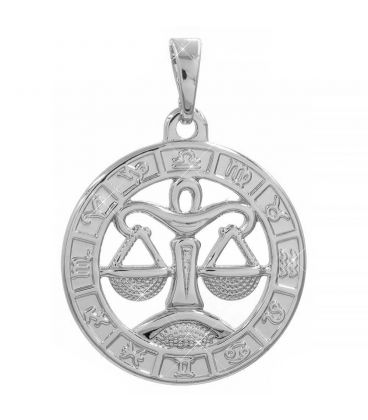 Підвіска родіум без каміння "Терези"