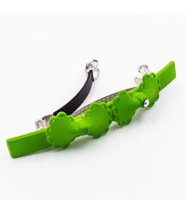 Заколка-автомат пластик 9 см. (цветы,бантики)