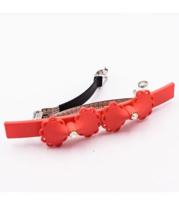 Заколка-автомат пластик 9 см. (Квіти, бантики)