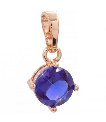 Підвіска 1,5 см позолота синій (Медичне золото)