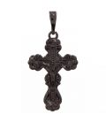 Підвіска (чорний родій) Хрест із розп'яттям