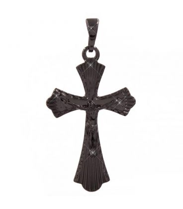 Підвіска (чорний родій) Хрестик із розп'яттям