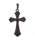 Підвіска (чорний родій) Хрестик із розп'яттям