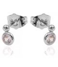 Сережки-гвоздики родій Камінь 0,4 см