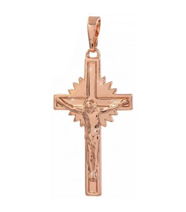 Хрестик з розіп'ятим Ісусом, позолота (1,8/3,1см)