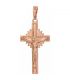 Хрестик з розіп'ятим Ісусом, позолота (1,8/3,1см)