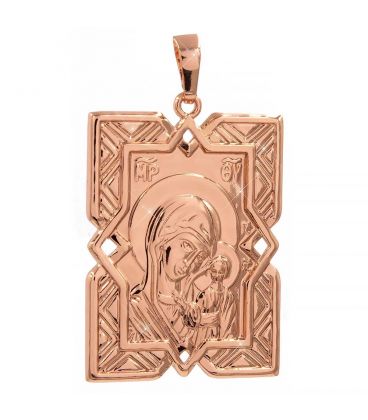 Підвіска позолота Ладанка Богородиця прямокутна