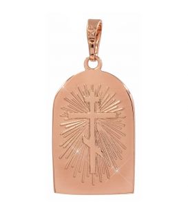 Ладанка "Иисус Христос", на развороте распятие, позолота (1,6/2,4см)