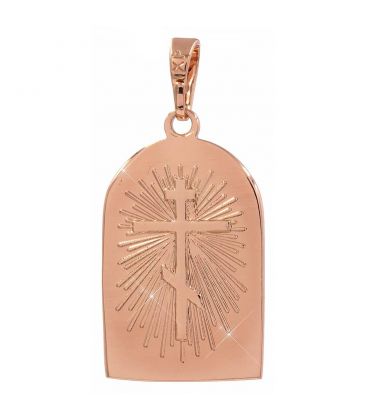 Ладанка "Иисус Христос", на развороте распятие, позолота (1,6/2,4см)