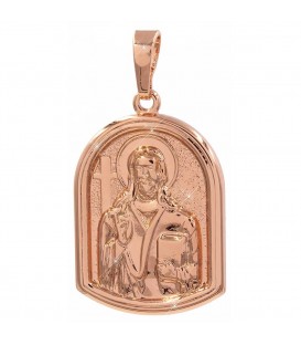 Подвеска позолота Ладанка - Иисус (округло-прямоуг.)
