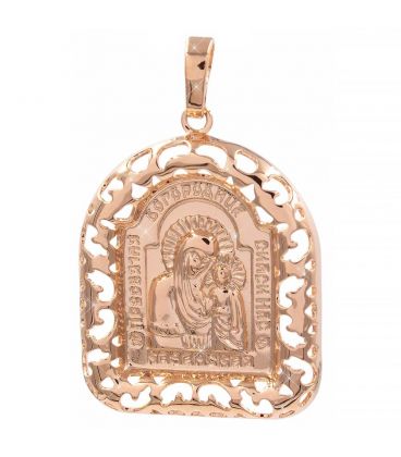 Підвіска позолота Ладанка-Богородиця у широкій рамочці, 3 см
