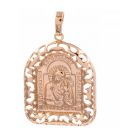 Подвеска позолота Ладанка-Богородица в широкой рамочке, 3 см