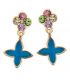 Серьги эмаль+стразы(мал.цветочек)