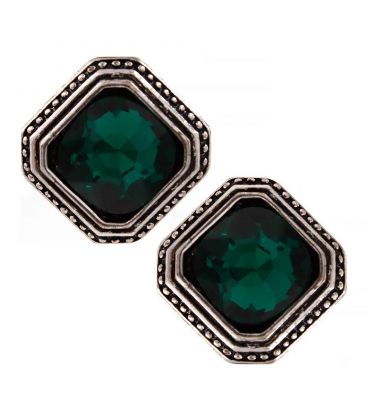 Сережки гвоздики з каменем під старовину.