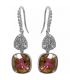 Сережки (гачки) Swarovski квадрат на основі каменів