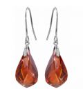 Серьги-крючки Swarovski Граненая капля-изгиб