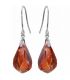 Серьги-крючки Swarovski Граненая капля-изгиб