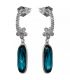 Серьги (гвоздики) Swarovski на крючке из мелких камней 