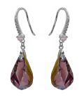 Серьги Swarovski Граненая капля на крючке 