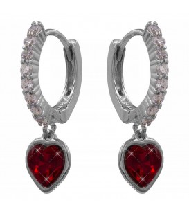 Сережки (кільця) Swarovski "Серце"