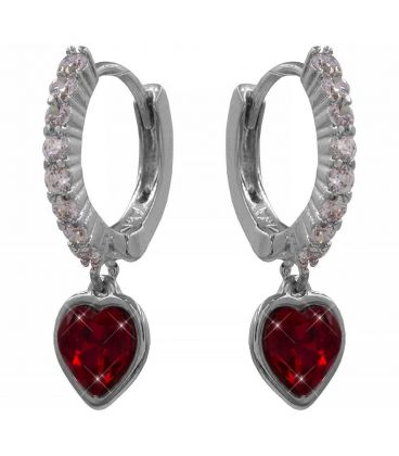 Сережки (кільця) Swarovski "Серце"