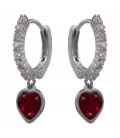 Сережки (кільця) Swarovski "Серце"